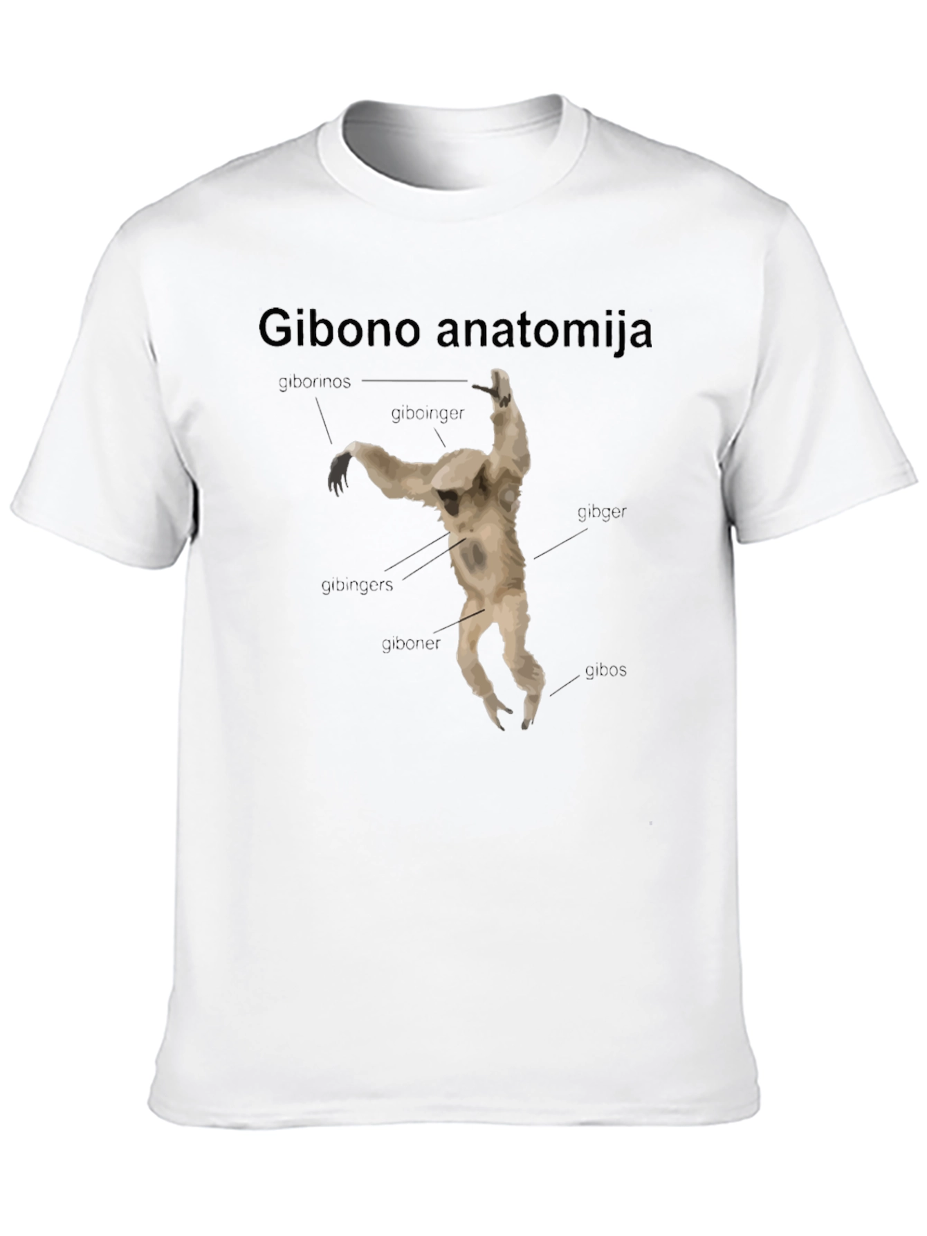 Gibono Anatomija Black T-Shirt