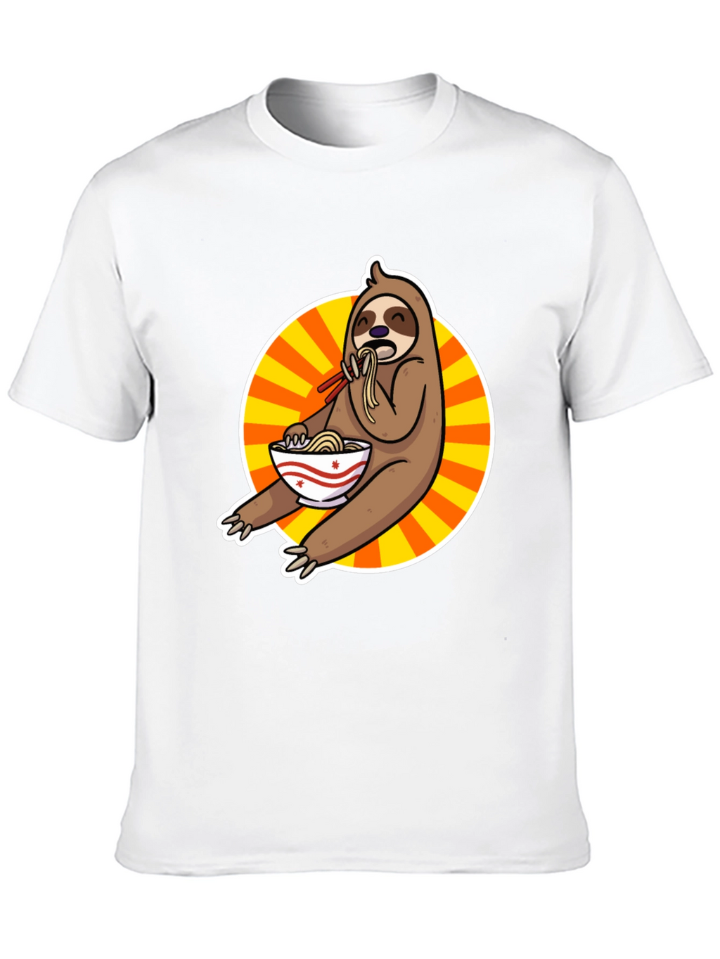 Sloth Ramen T-Shirt - Funny Cartoon Design