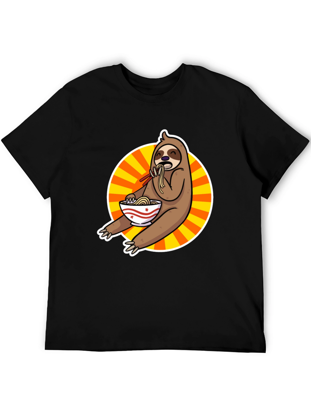 Sloth Ramen T-Shirt - Funny Cartoon Design