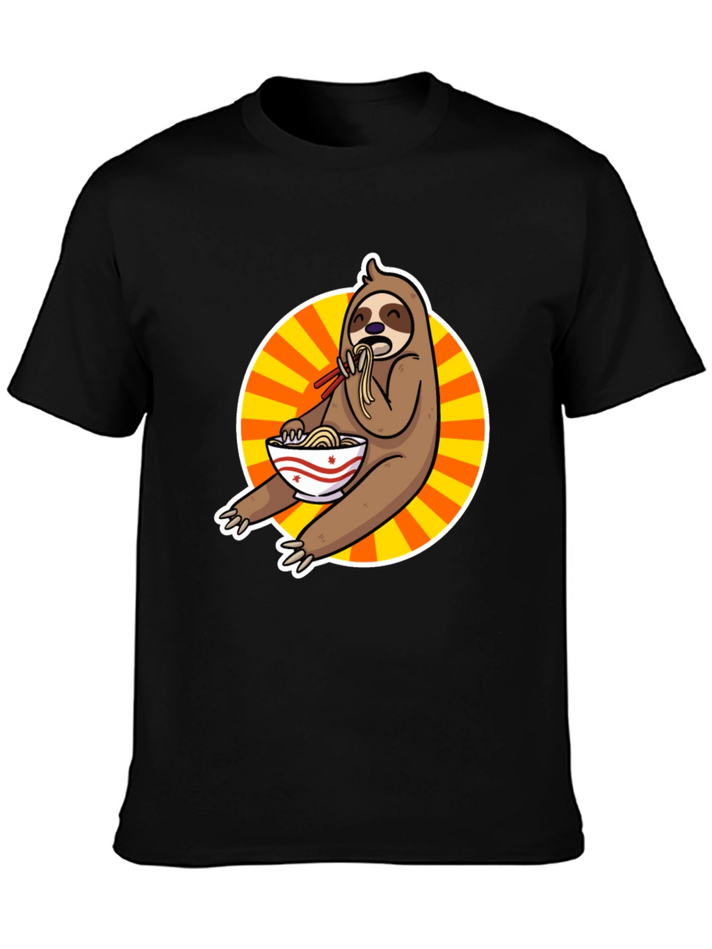 Sloth Ramen T-Shirt - Funny Cartoon Design