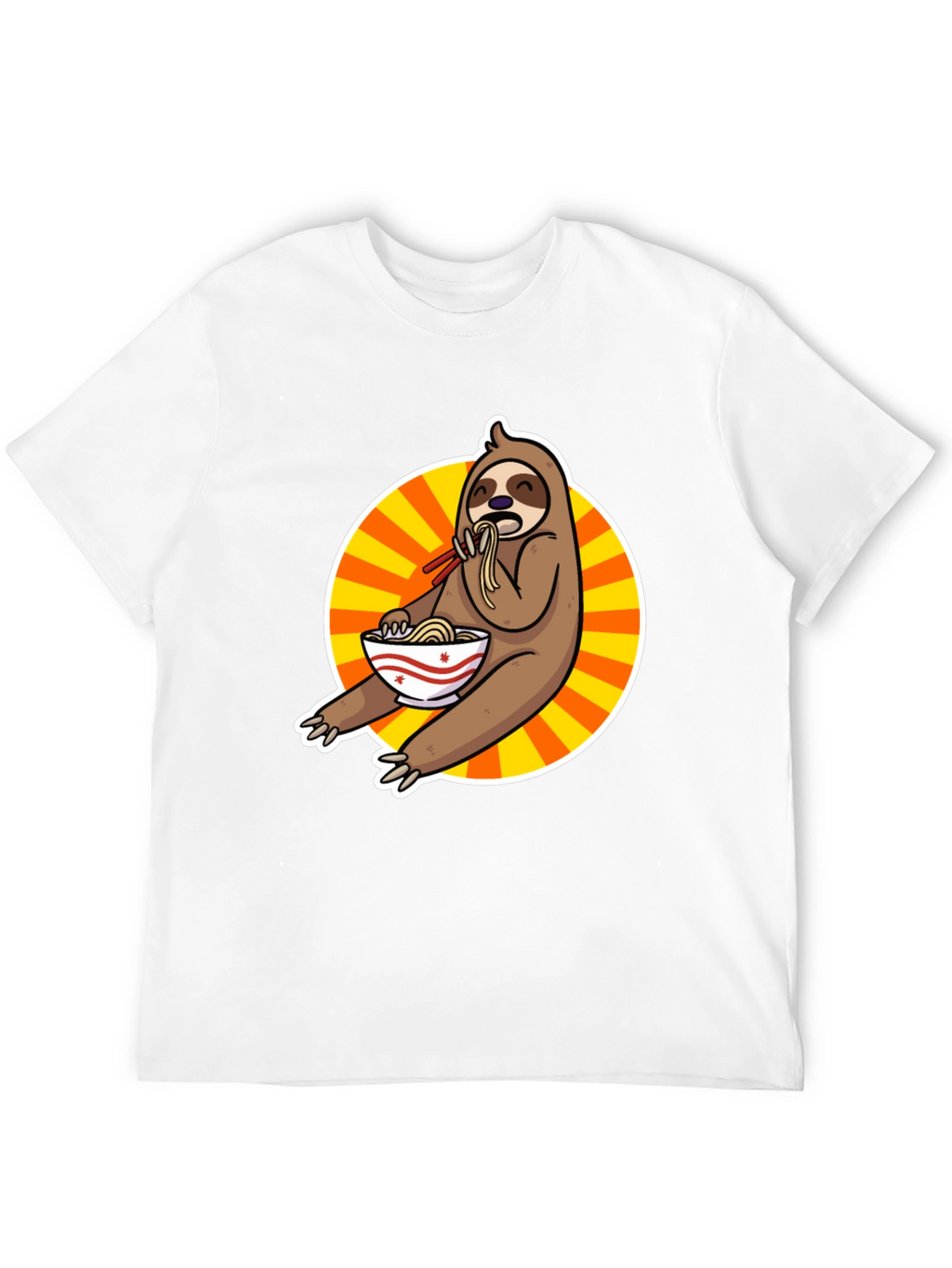 Sloth Ramen T-Shirt - Funny Cartoon Design