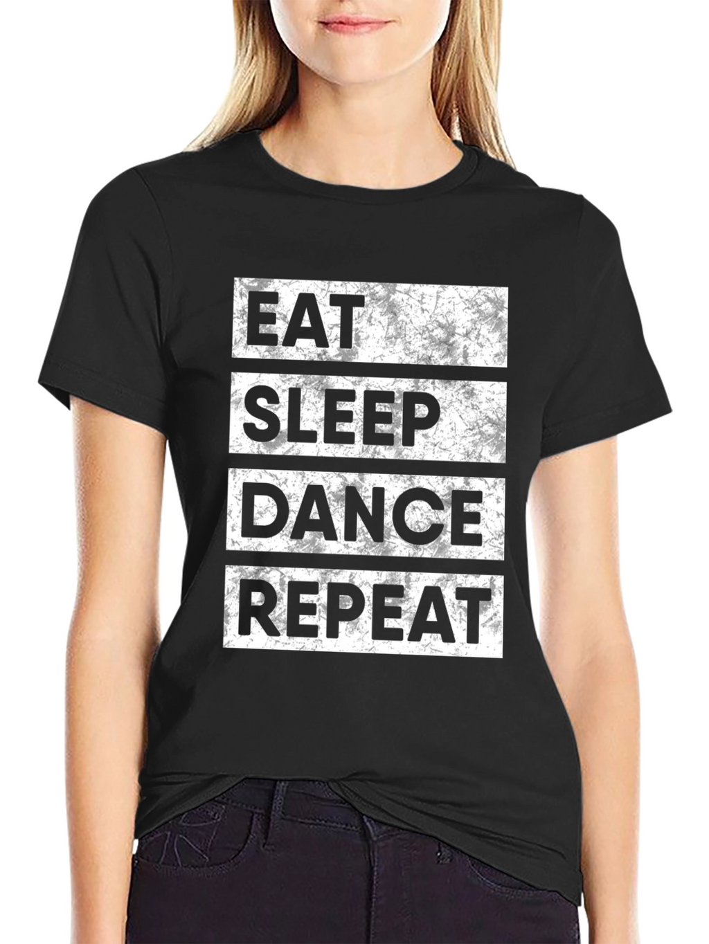 Eat Sleep Dance Repeat T-Shirt - Black Graphic Tee