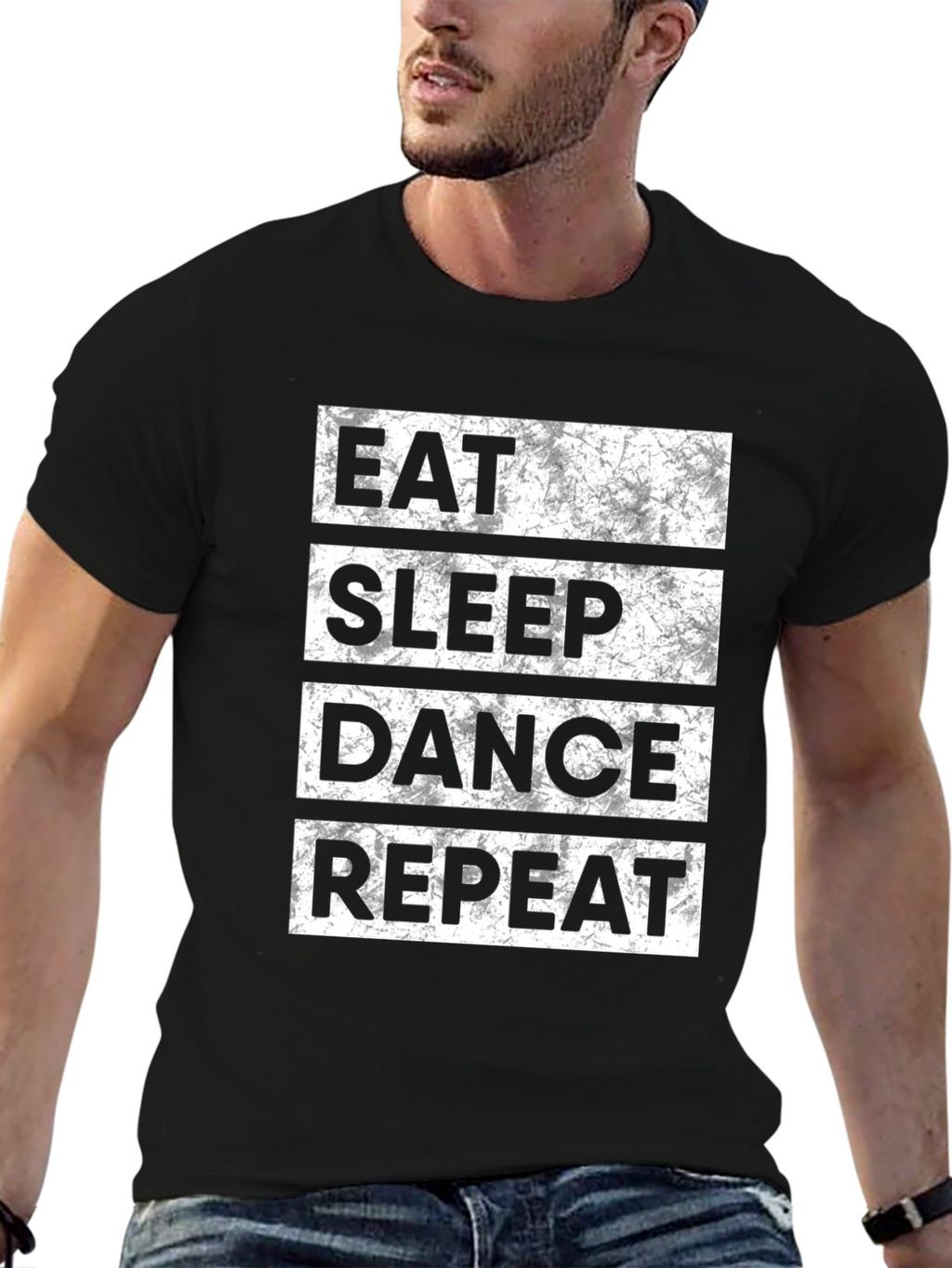 Eat Sleep Dance Repeat T-Shirt - Black Graphic Tee