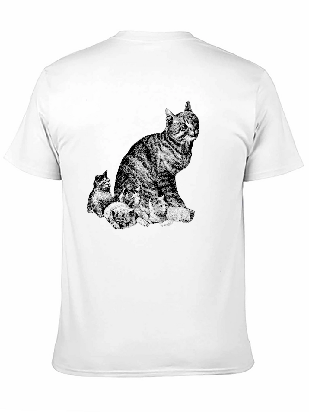 Black Cat & Kittens Graphic T-Shirt