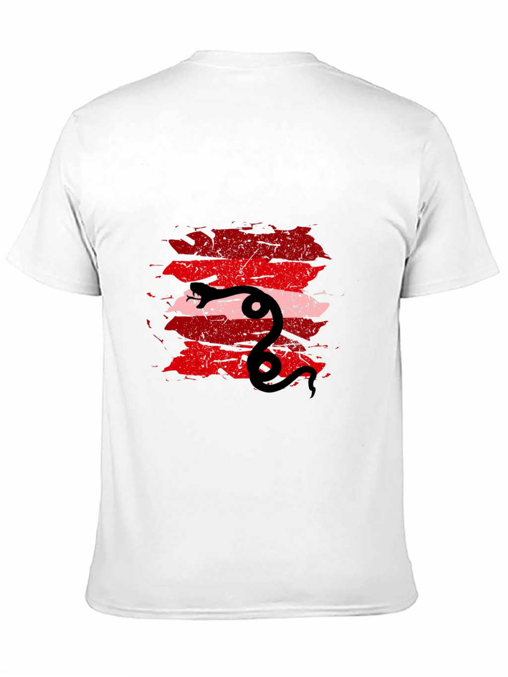 Mens Black Tee with Snake Graphic