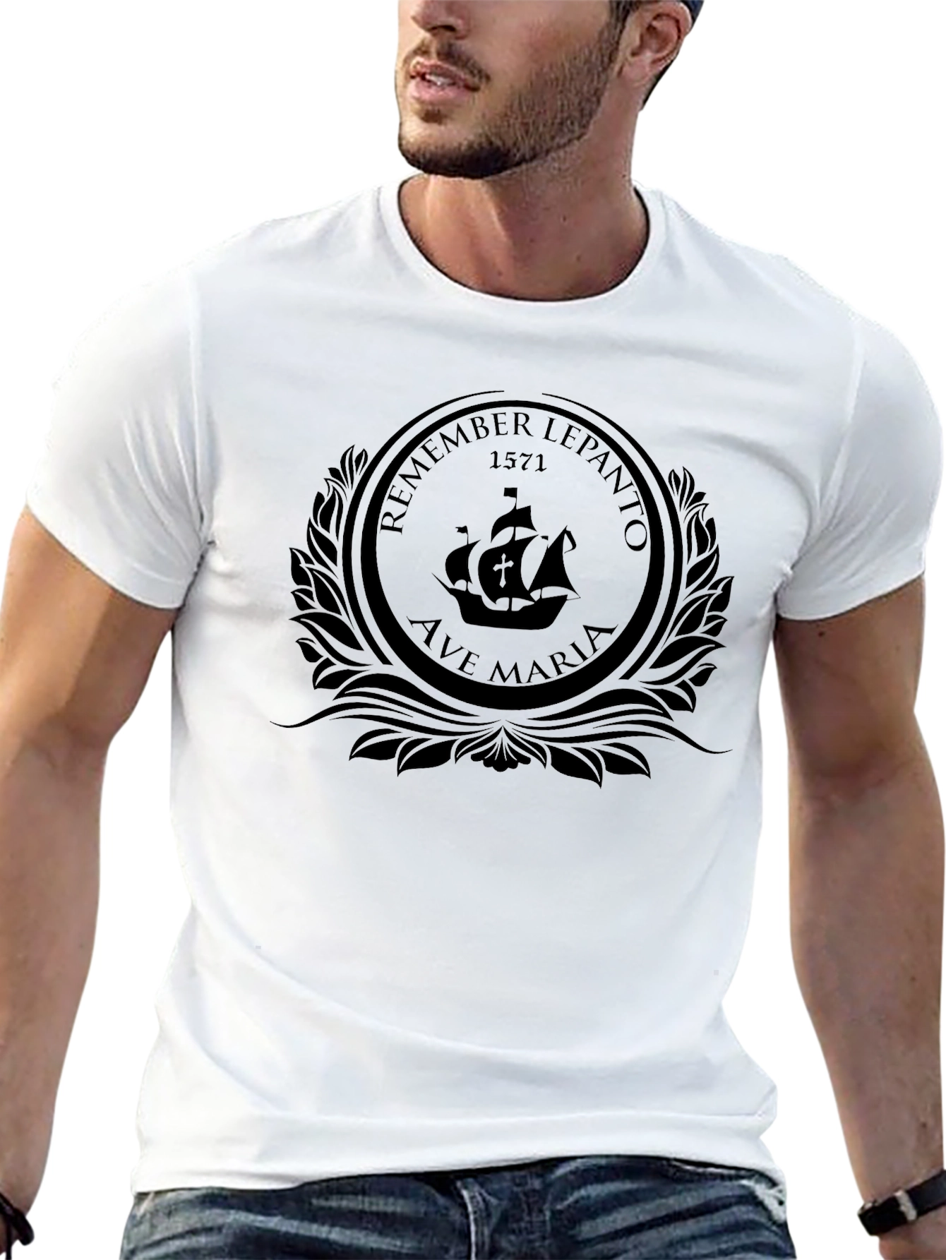 Lepanto 1571 Ship T-Shirt - Black