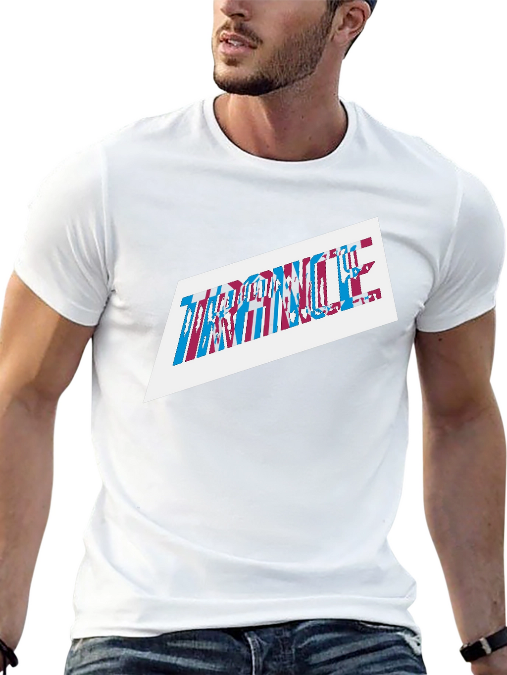 Trance Graphic Print Mens Black T-Shirt