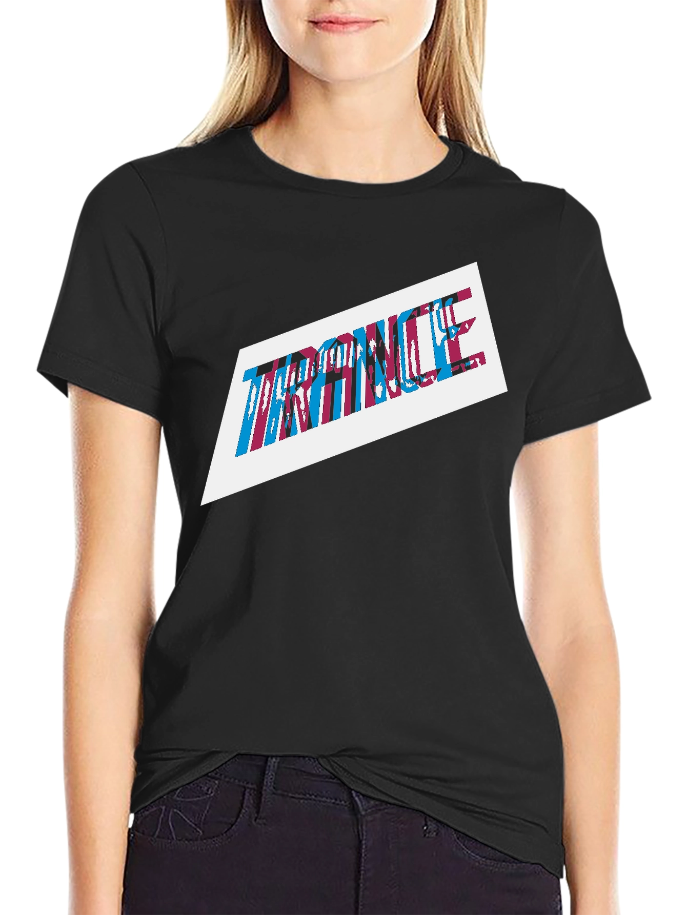 Trance Graphic Print Mens Black T-Shirt