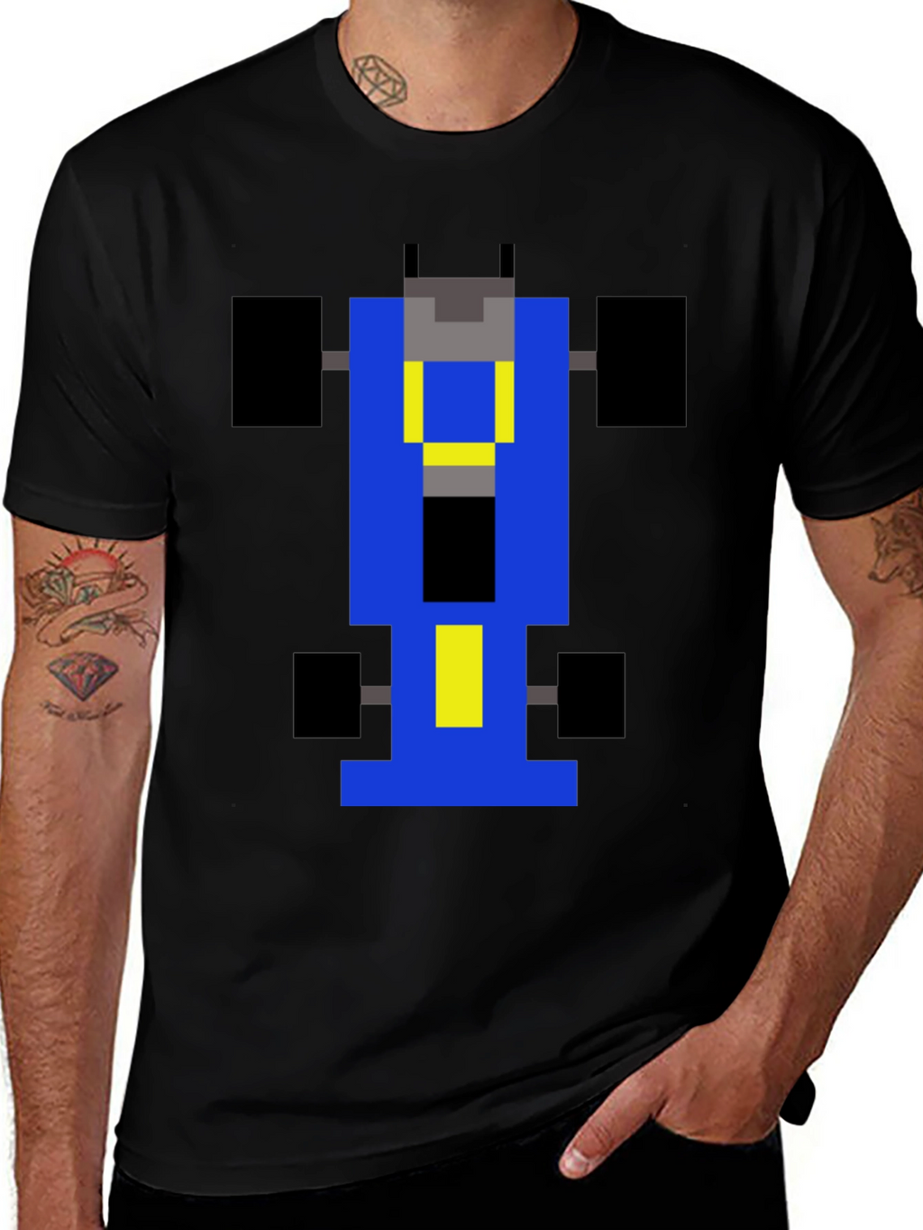 Retro Racing T-Shirt - Pixelated Grand Prix Design