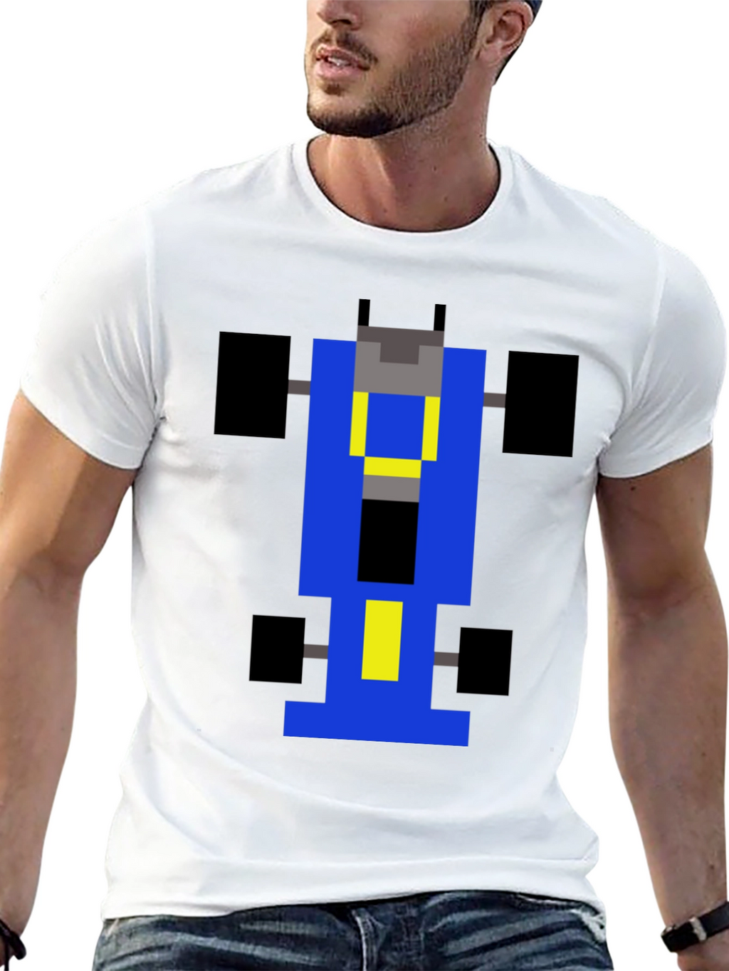 Retro Racing T-Shirt - Pixelated Grand Prix Design