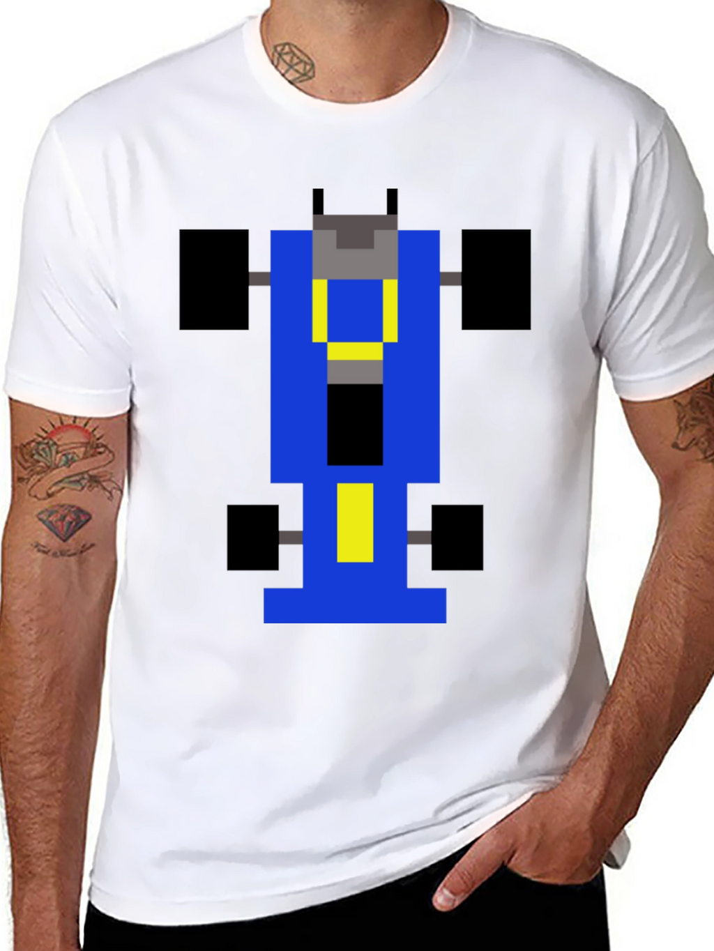 Retro Racing T-Shirt - Pixelated Grand Prix Design