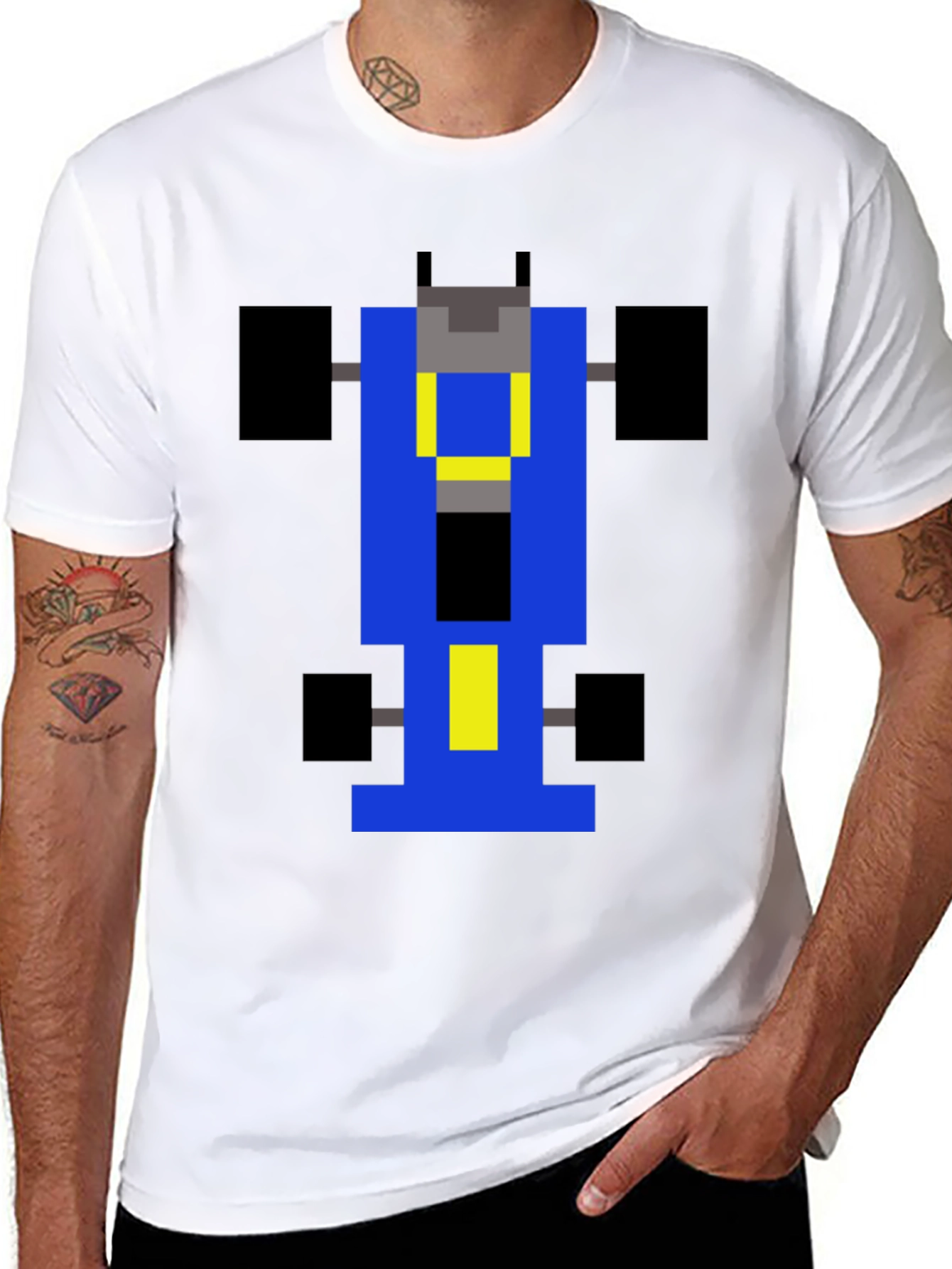 Retro Racing T-Shirt - Pixelated Grand Prix Design