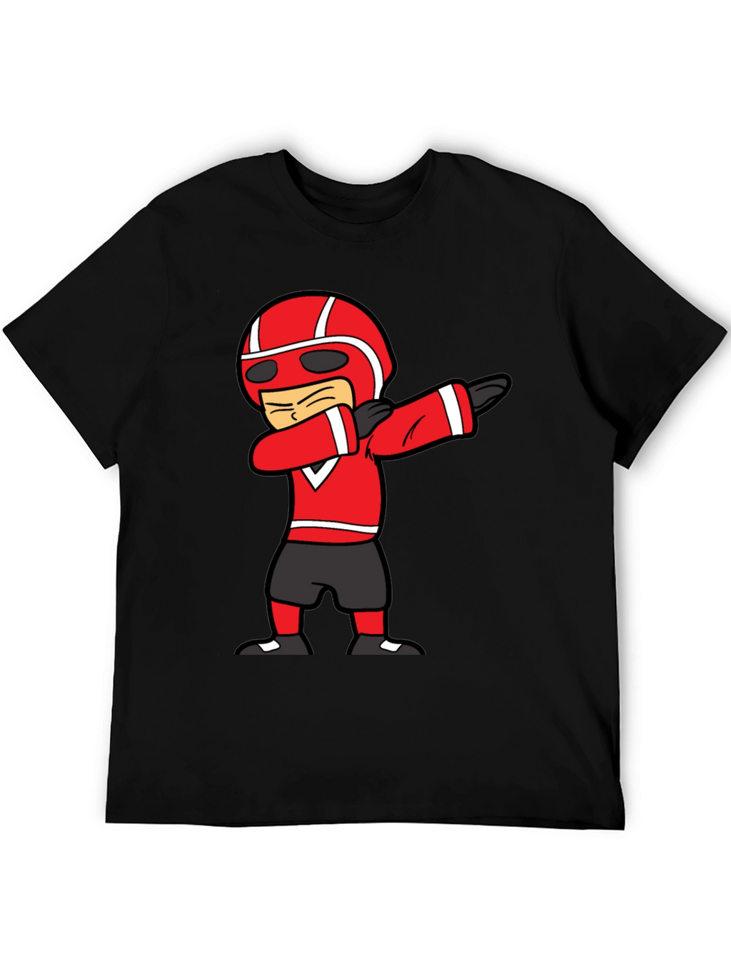 Dabbing Cartoon Racer Black T-Shirt