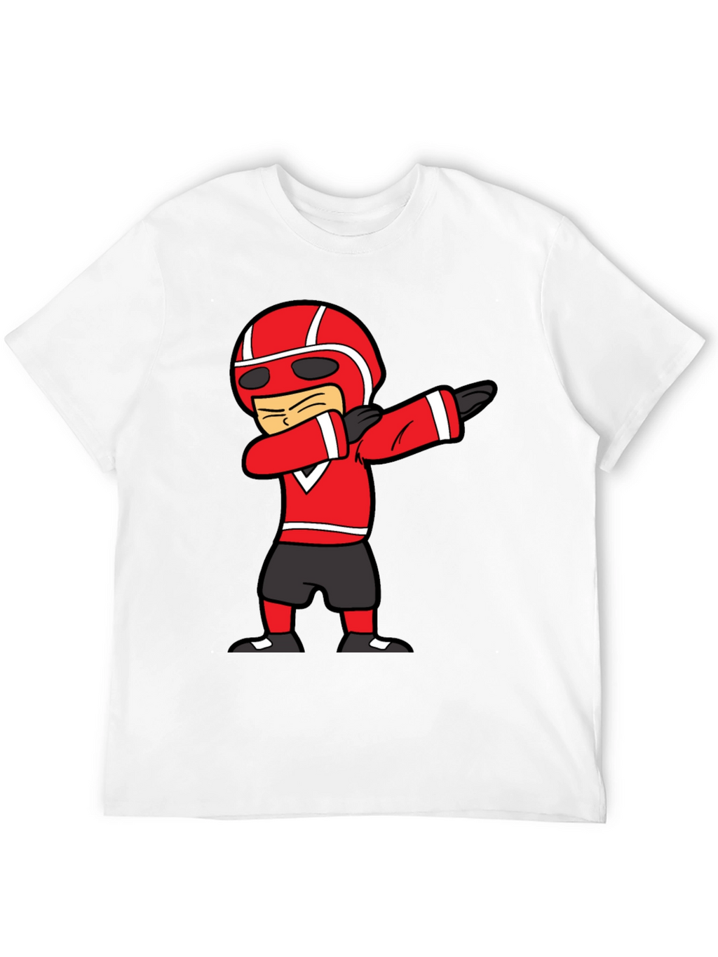 Dabbing Cartoon Racer Black T-Shirt