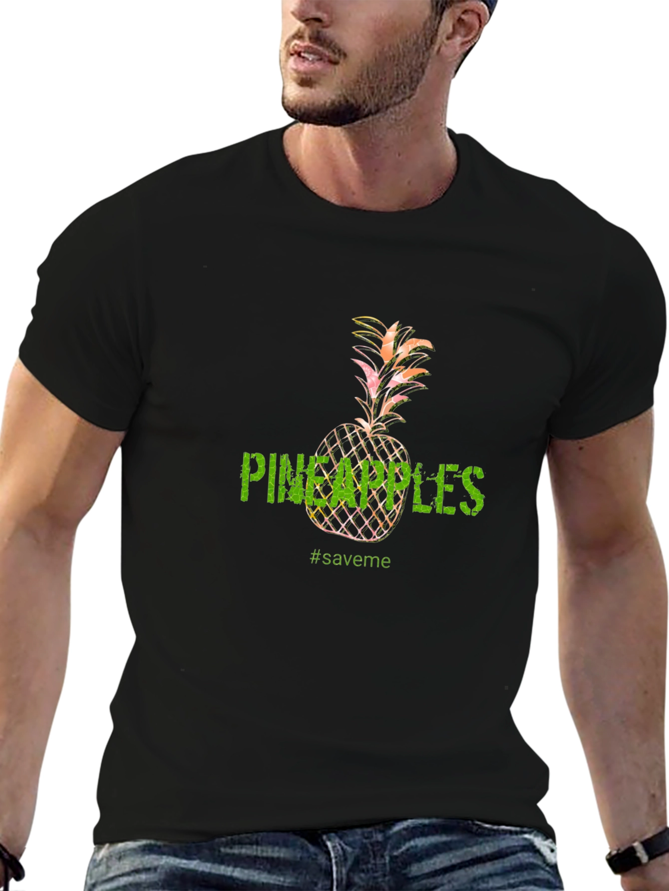 Pineapples Graphic Tee - Unisex Black T-Shirt