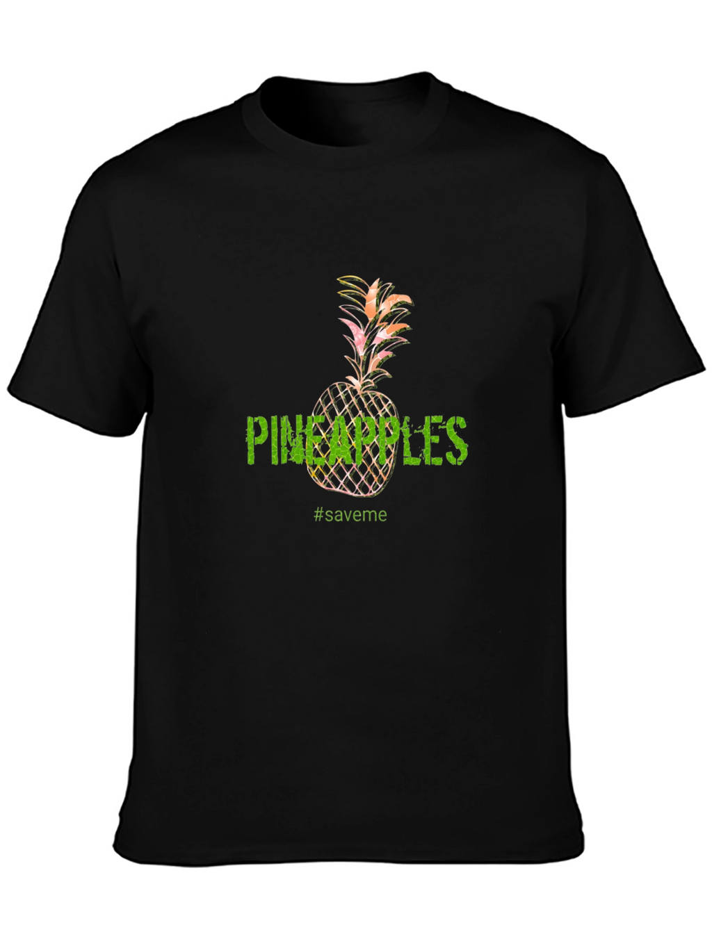 Pineapples Graphic Tee - Unisex Black T-Shirt