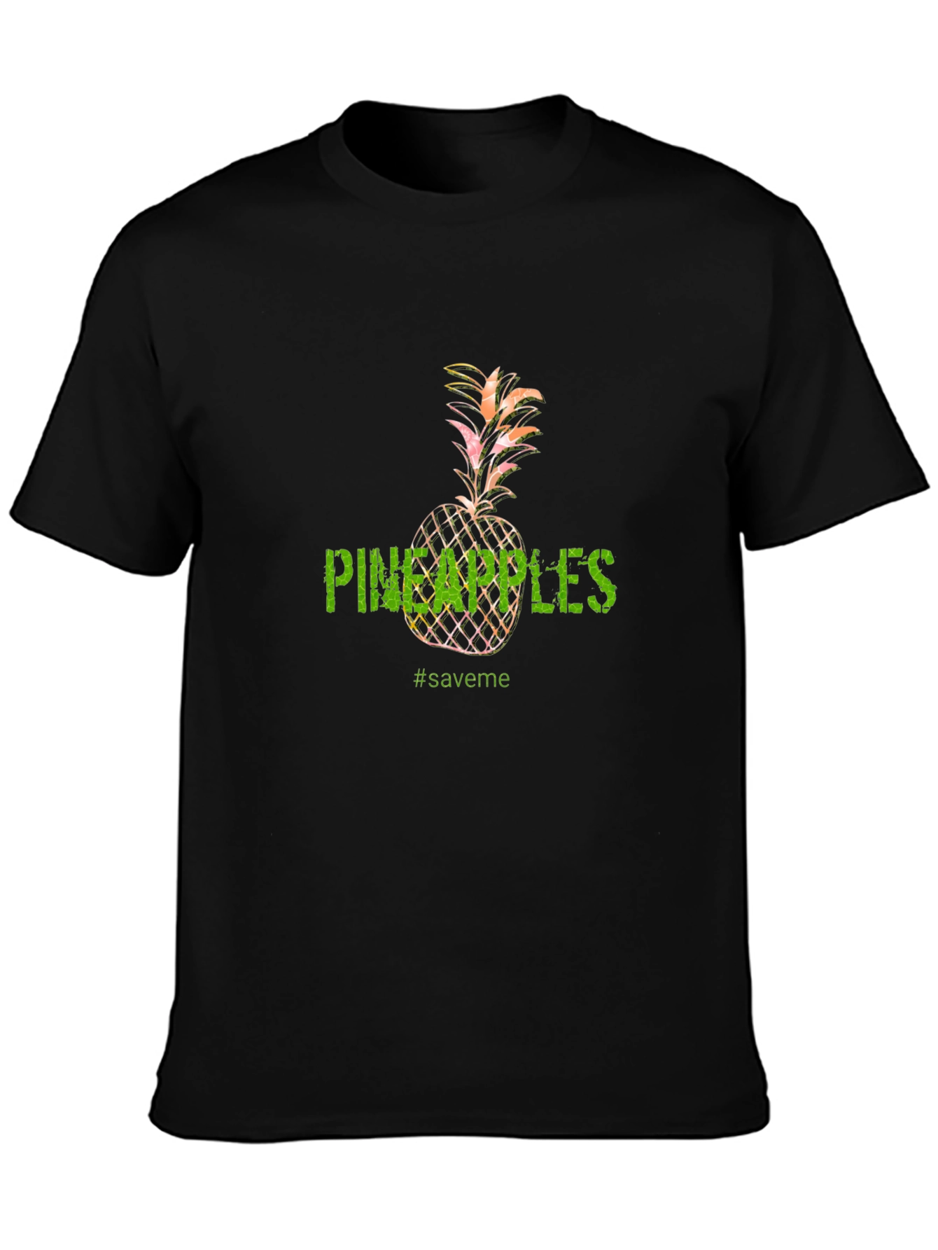 Pineapples Graphic Tee - Unisex Black T-Shirt