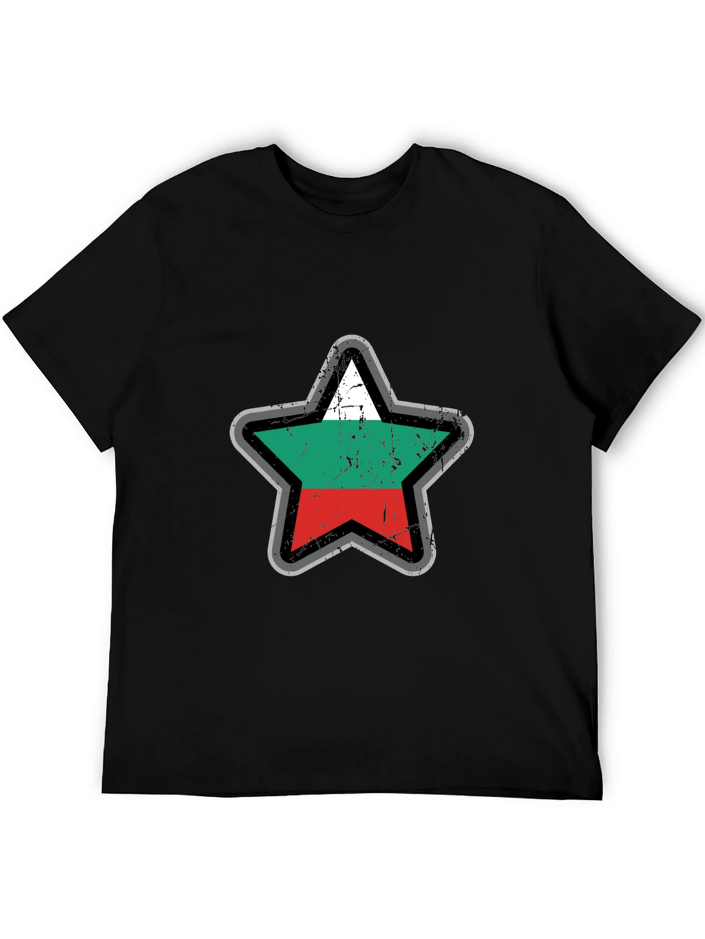 Bulgaria Flag Star T-Shirt - Grunge Style