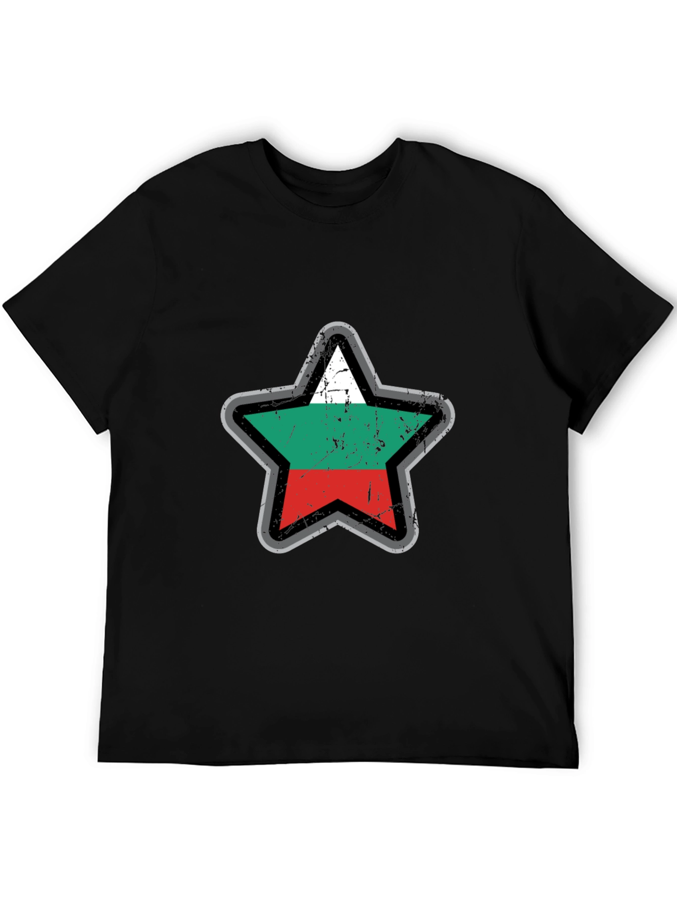 Bulgaria Flag Star T-Shirt - Grunge Style