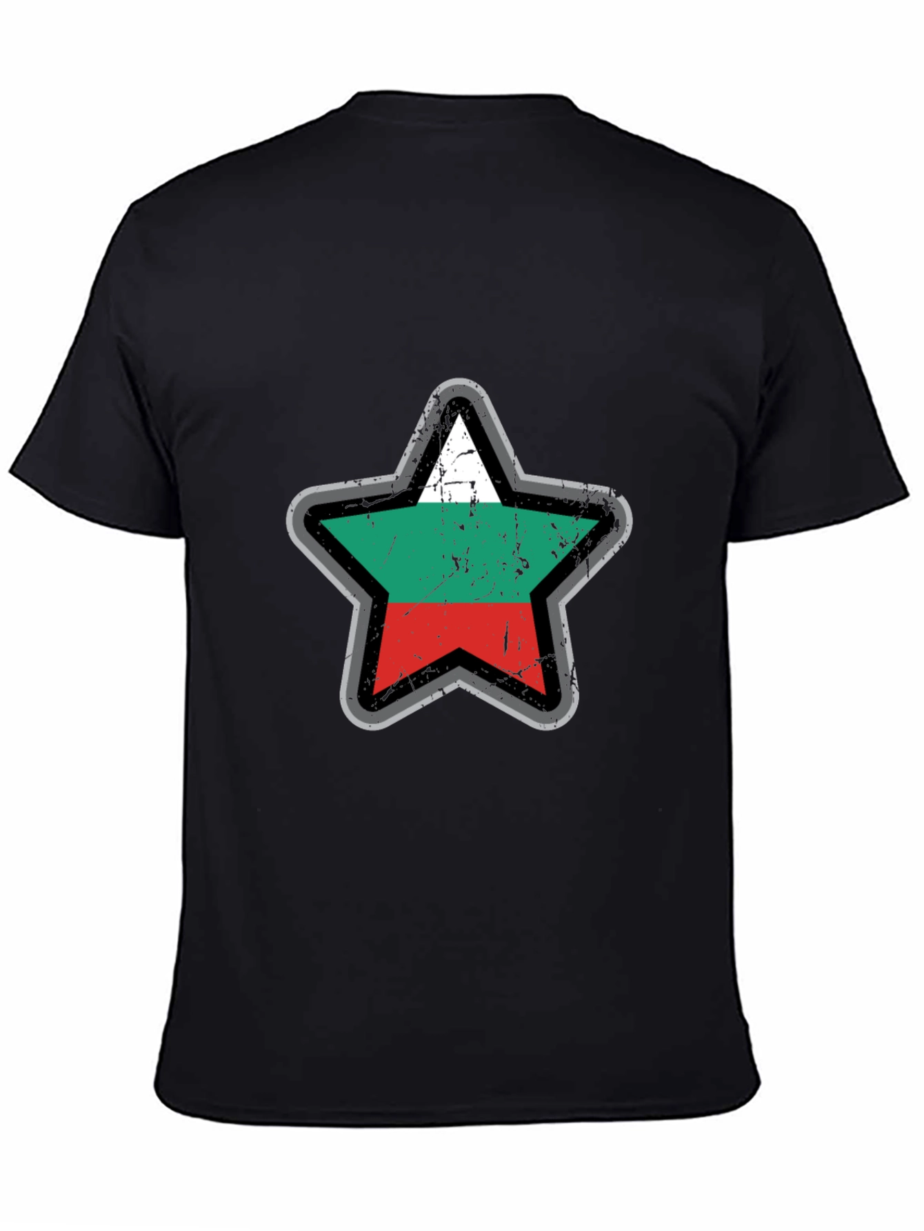 Bulgaria Flag Star T-Shirt - Grunge Style