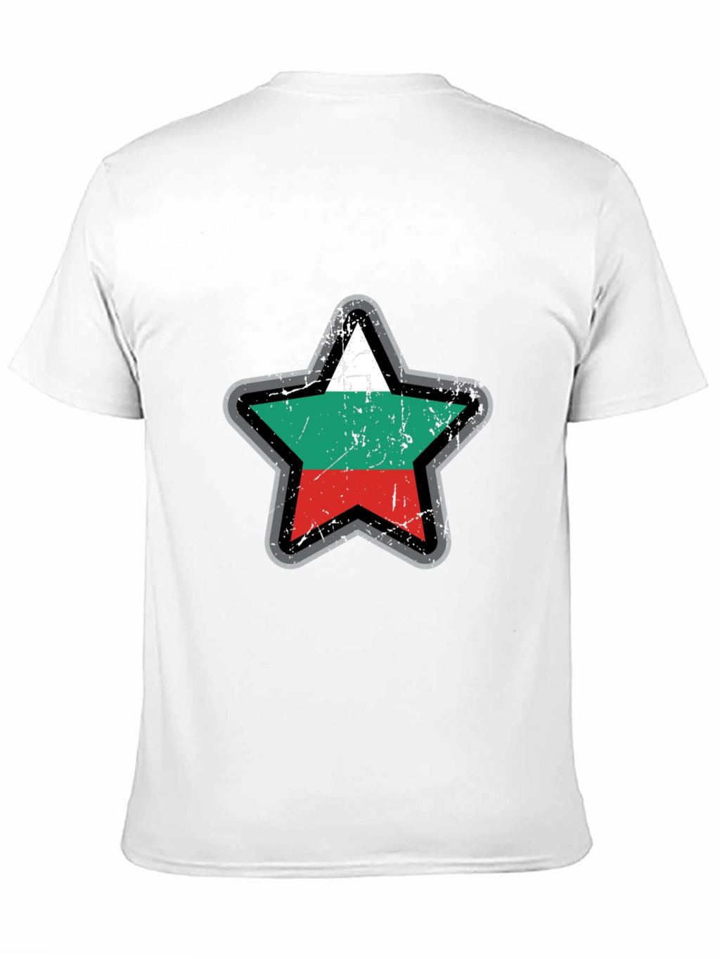 Bulgaria Flag Star T-Shirt - Grunge Style