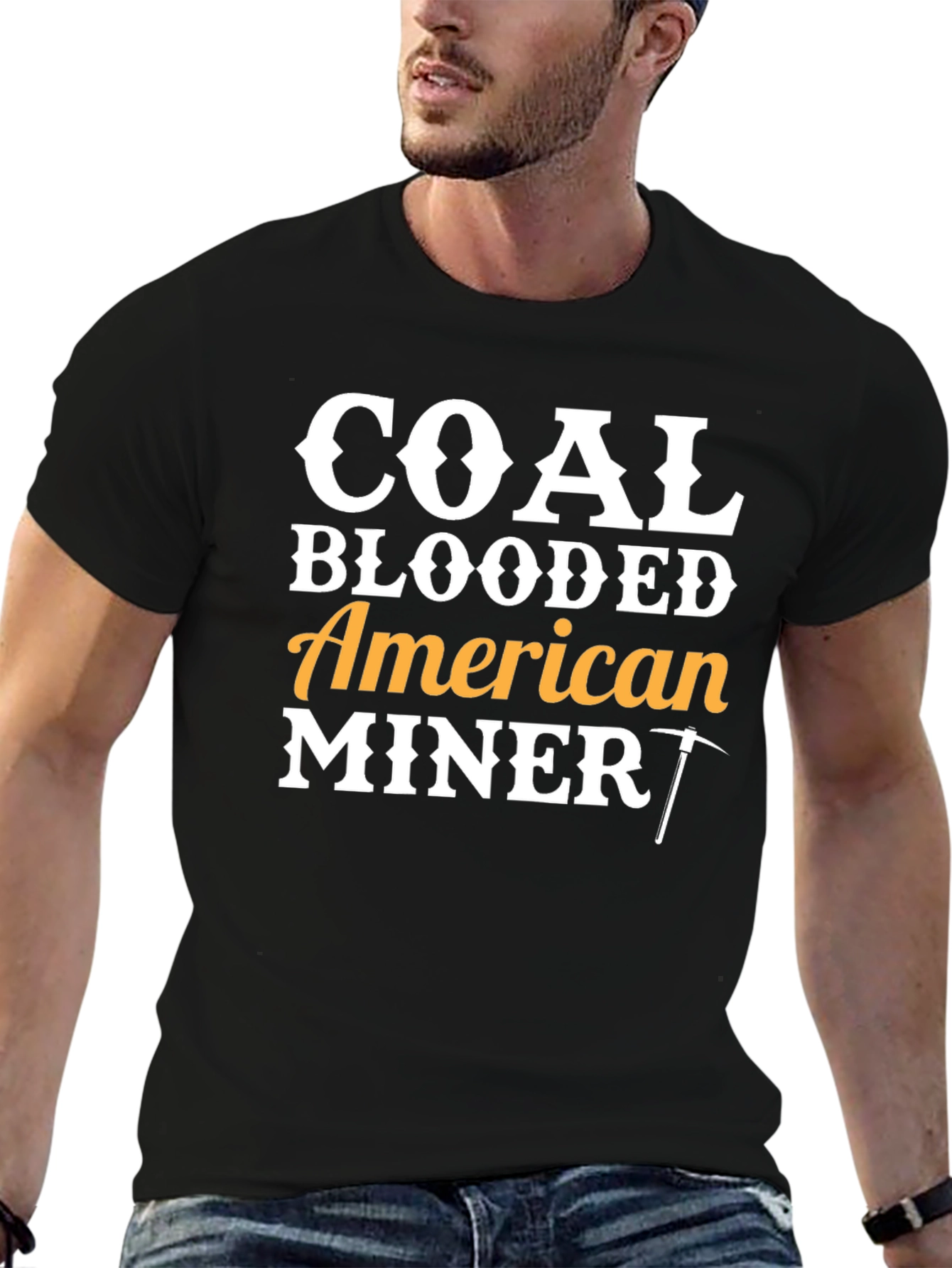 Coal Blooded American Miner Graphic T-Shirt