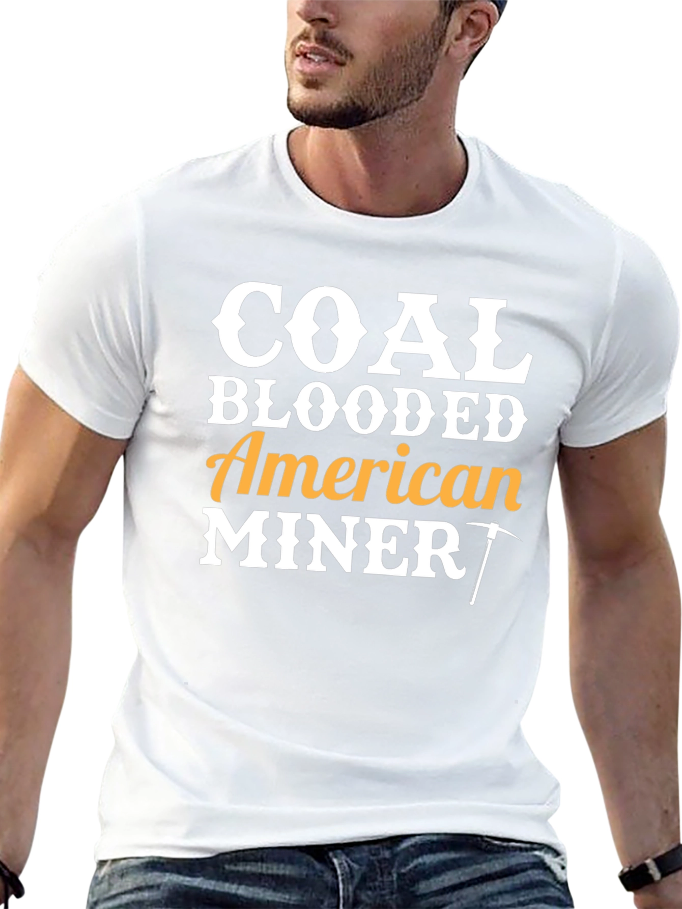 Coal Blooded American Miner Graphic T-Shirt