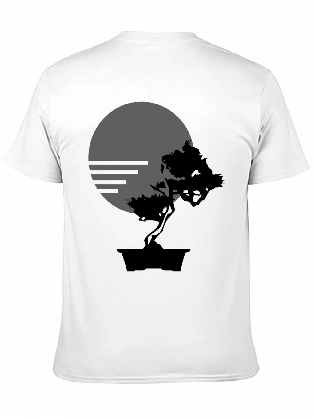 Bonsai Tree Silhouette Graphic T-Shirt