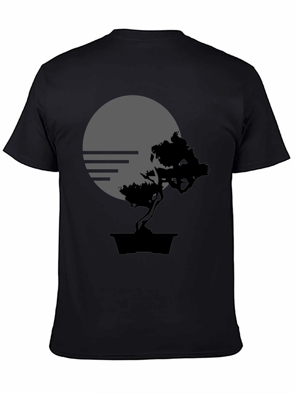 Bonsai Tree Silhouette Graphic T-Shirt