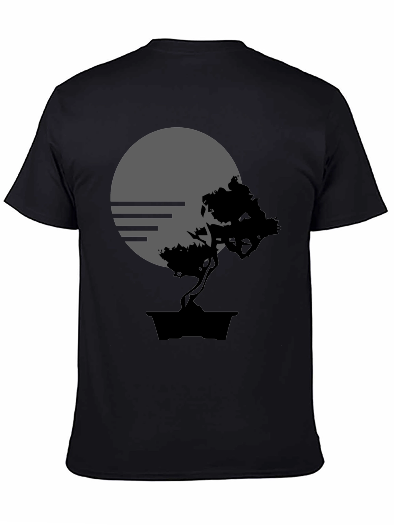 Bonsai Tree Silhouette Graphic T-Shirt