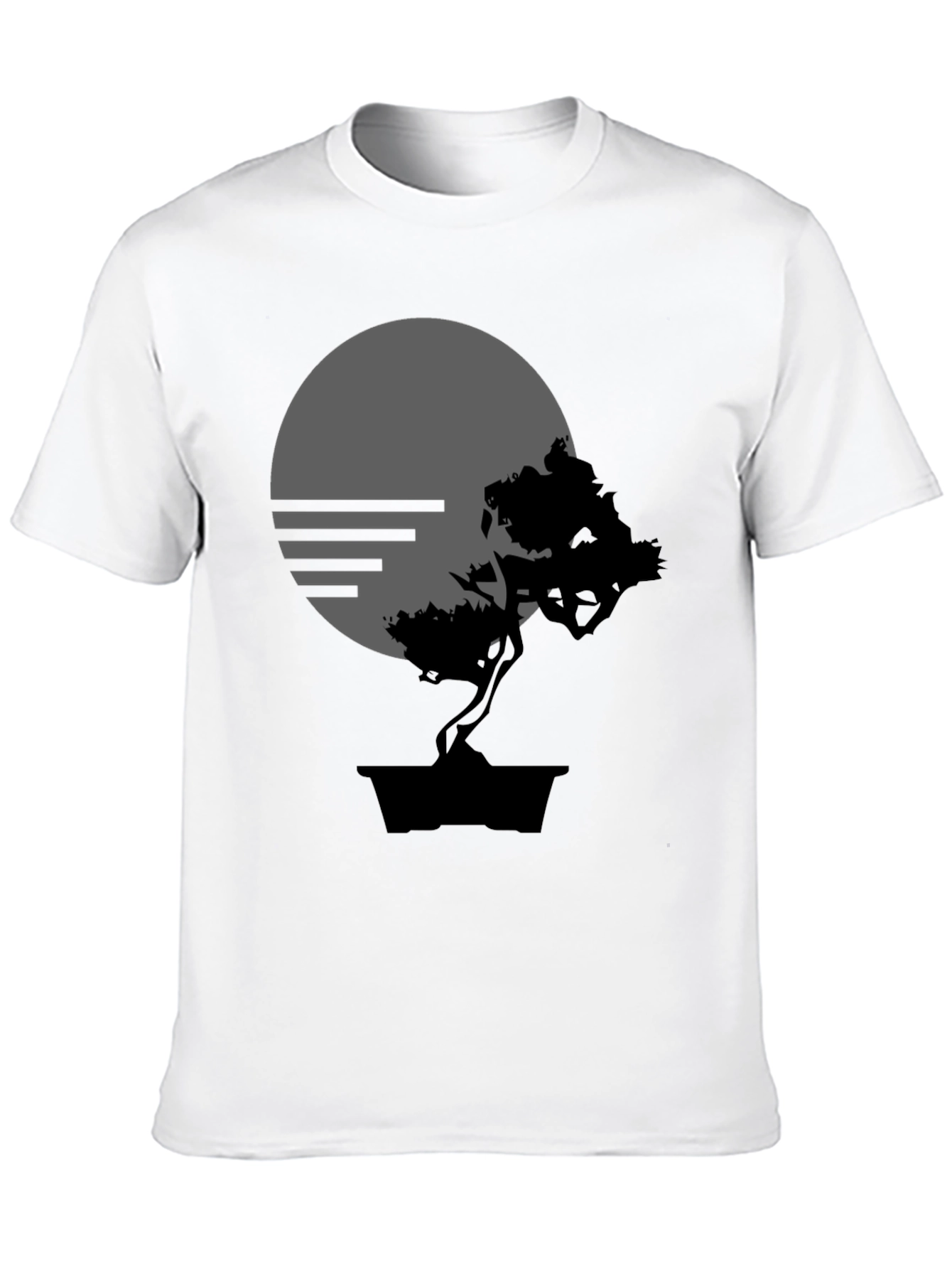 Bonsai Tree Silhouette Graphic T-Shirt