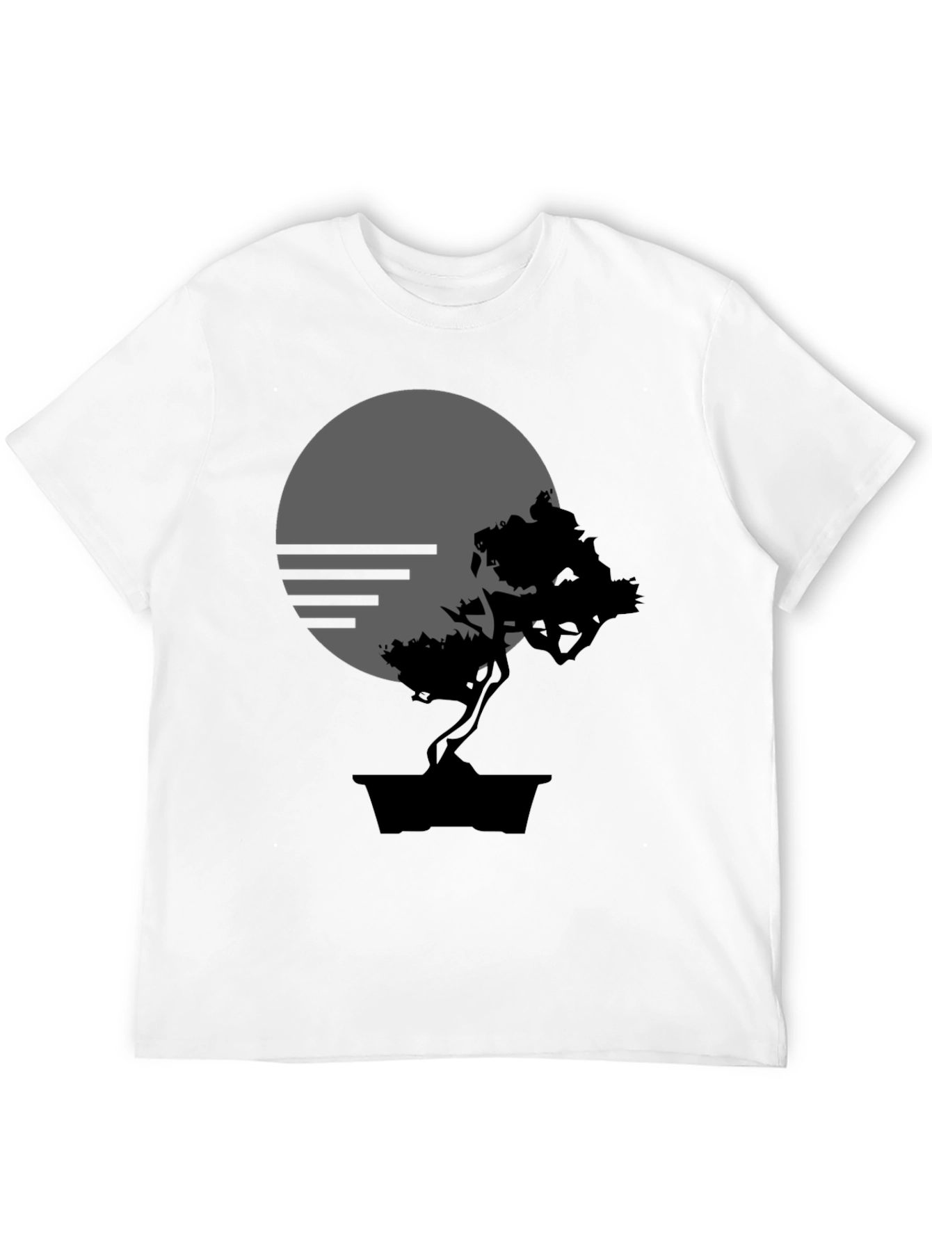 Bonsai Tree Silhouette Graphic T-Shirt