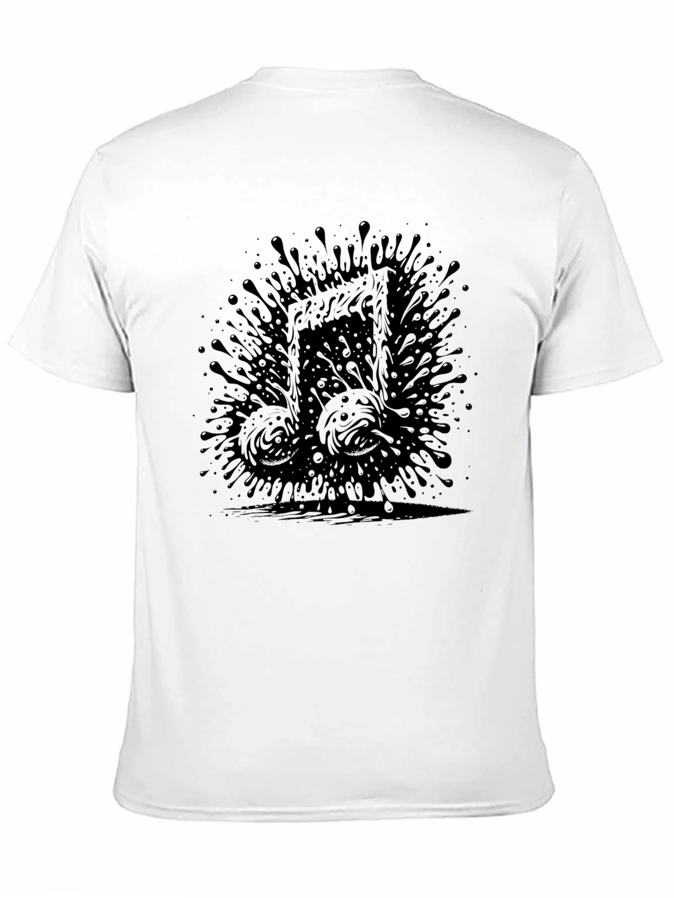 Abstract Music Note Tee - Black Graphic T-Shirt