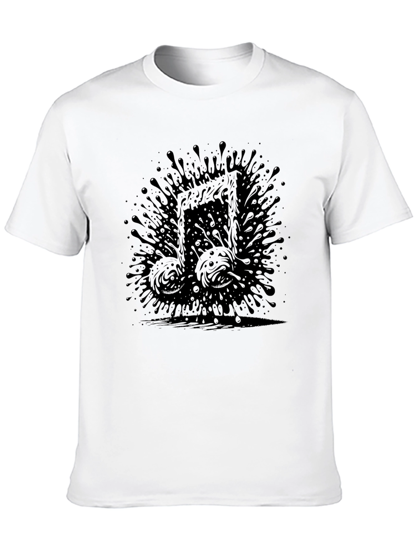 Abstract Music Note Tee - Black Graphic T-Shirt
