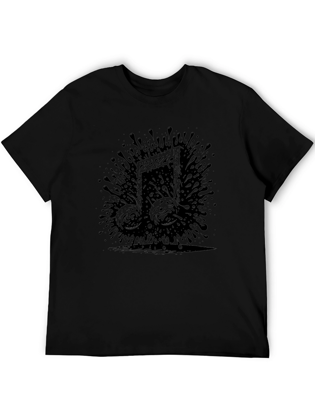 Abstract Music Note Tee - Black Graphic T-Shirt