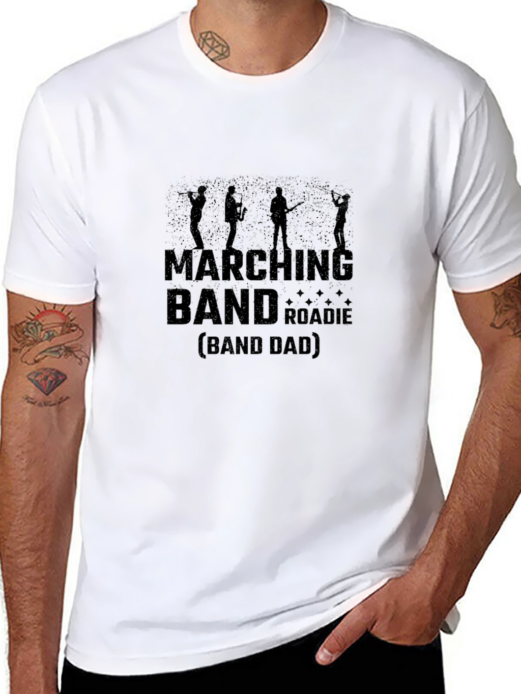 Marching Band Roadie (Band Dad) Black T-Shirt