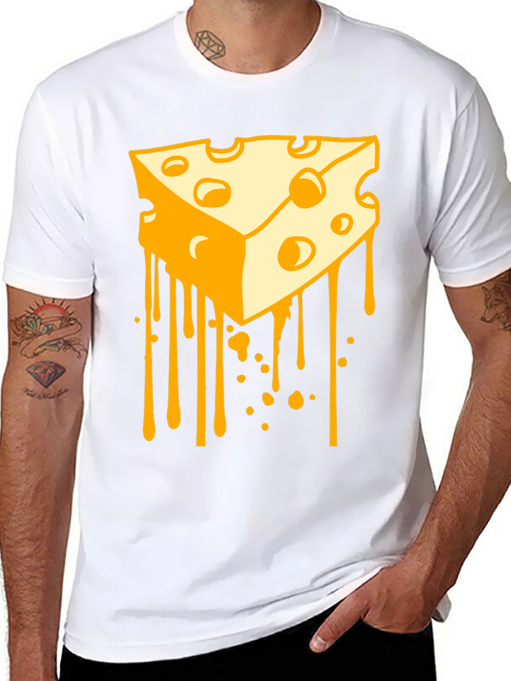Cheese Drip Graphic Tee - Novelty Food T-Shirt