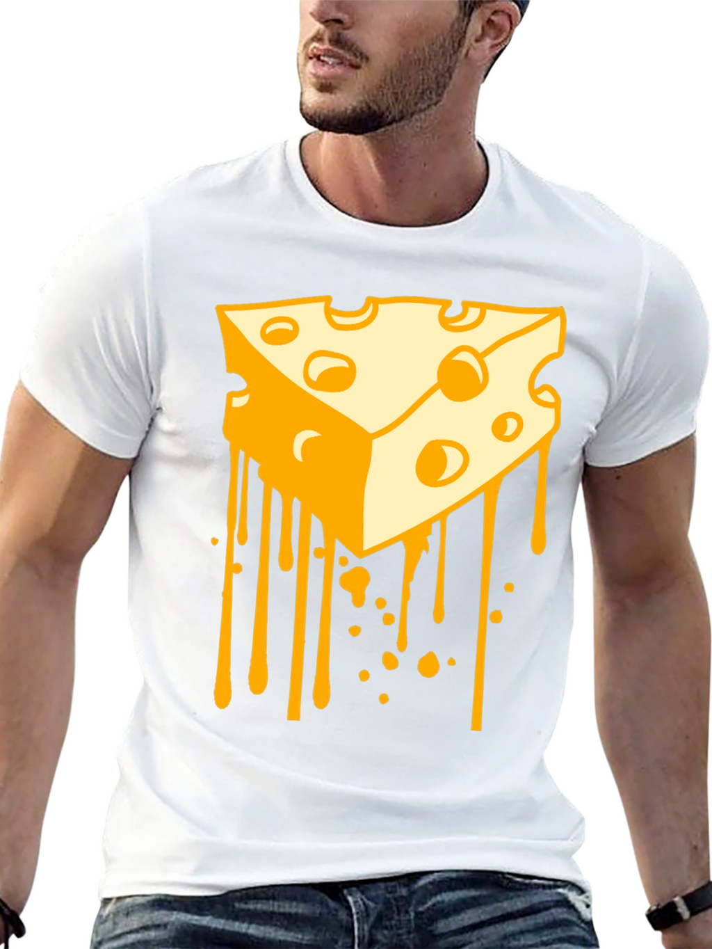 Cheese Drip Graphic Tee - Novelty Food T-Shirt