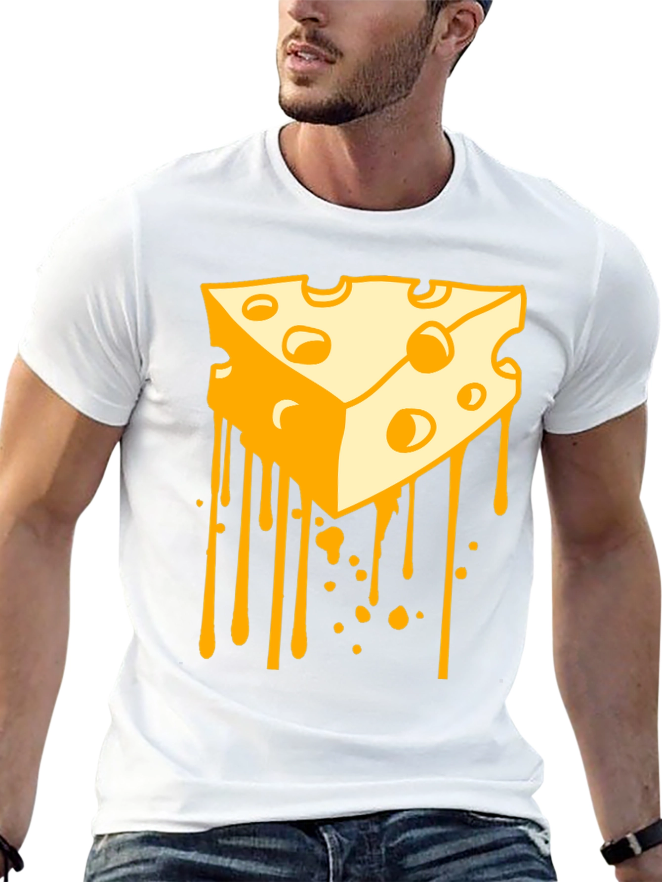 Cheese Drip Graphic Tee - Novelty Food T-Shirt