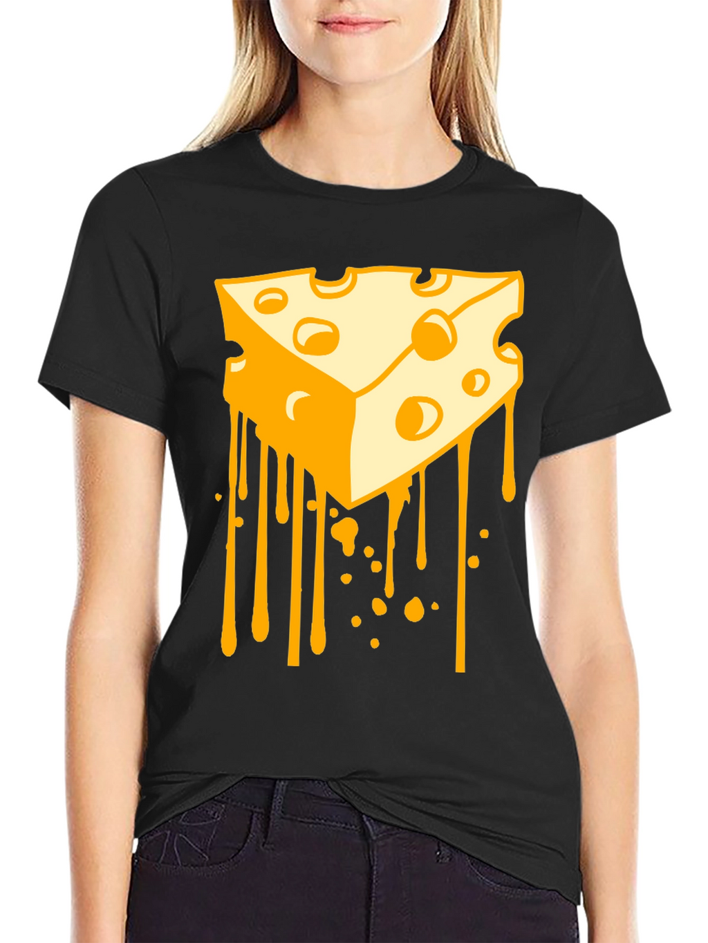 Cheese Drip Graphic Tee - Novelty Food T-Shirt