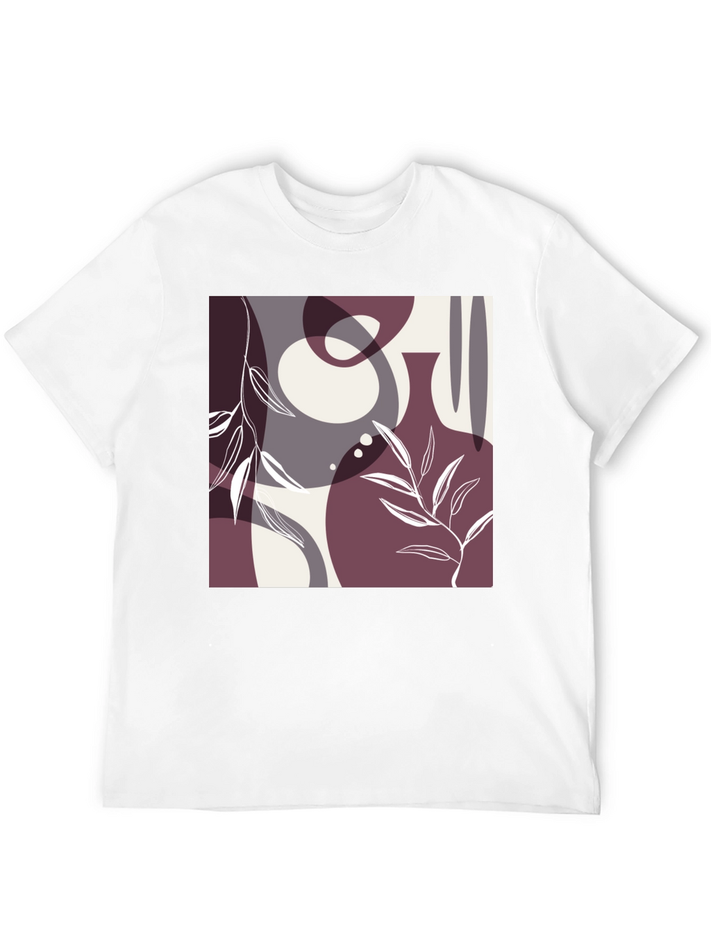 Abstract Graphic Print Black Cotton T-Shirt