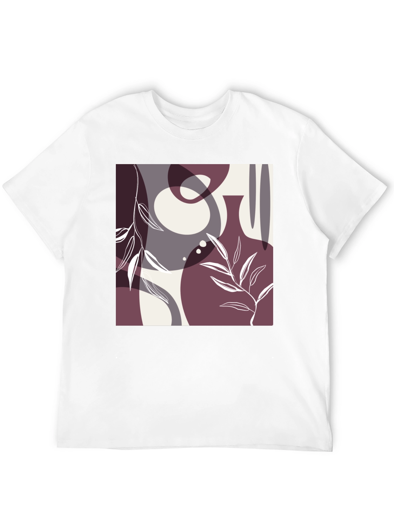 Abstract Graphic Print Black Cotton T-Shirt
