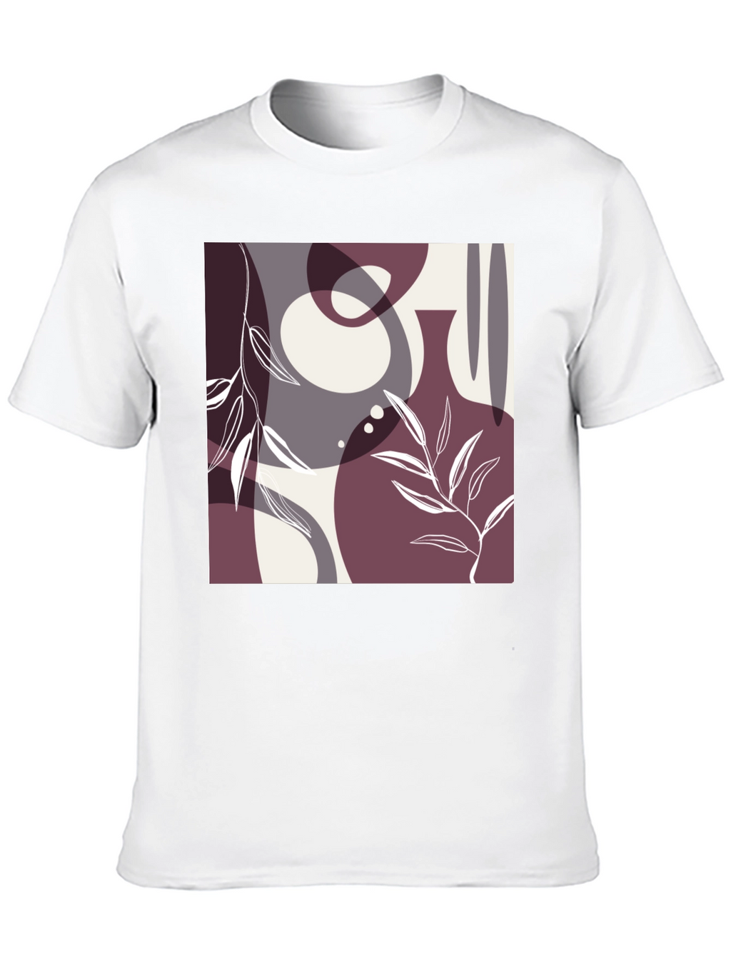 Abstract Graphic Print Black Cotton T-Shirt