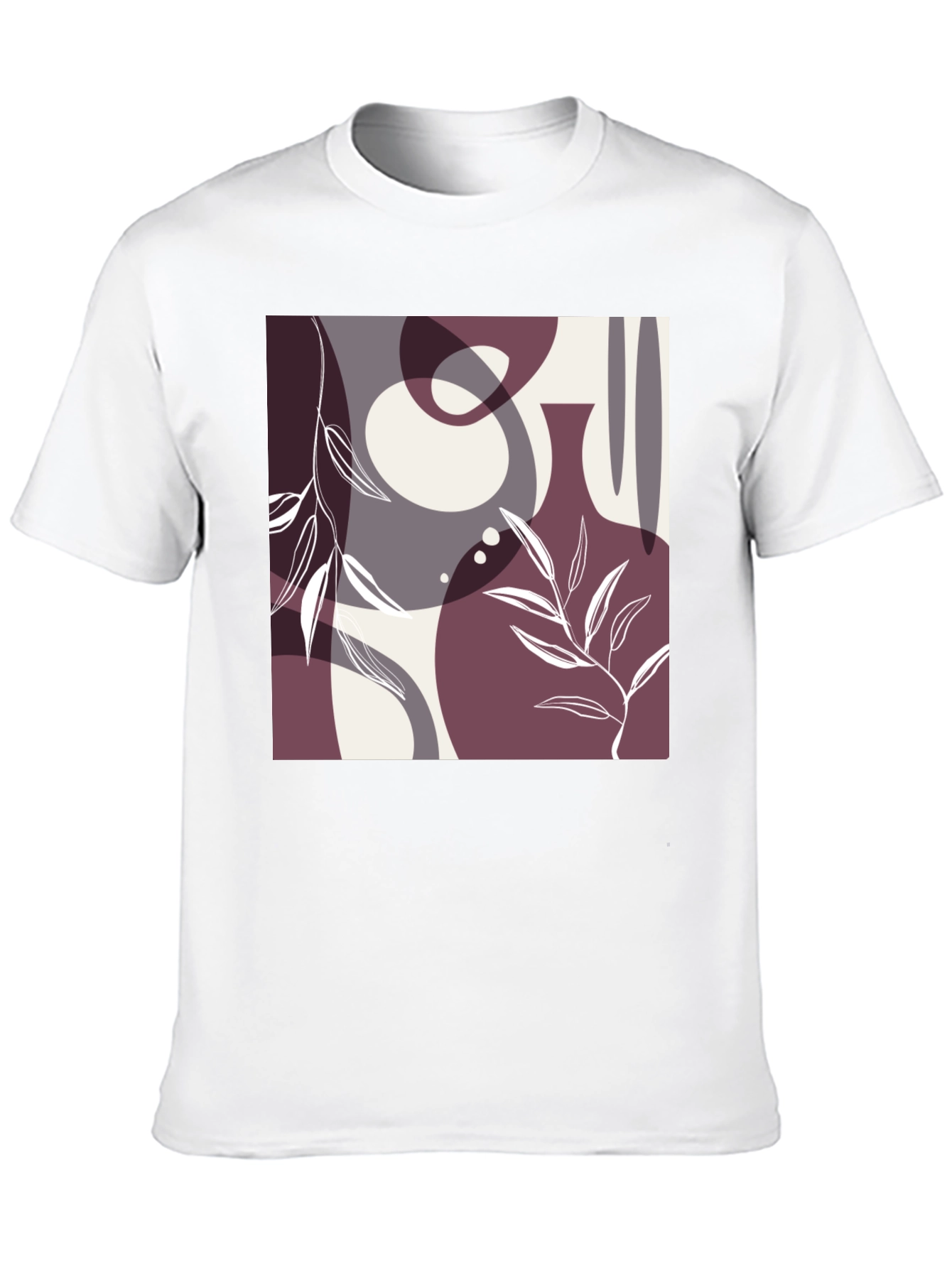 Abstract Graphic Print Black Cotton T-Shirt