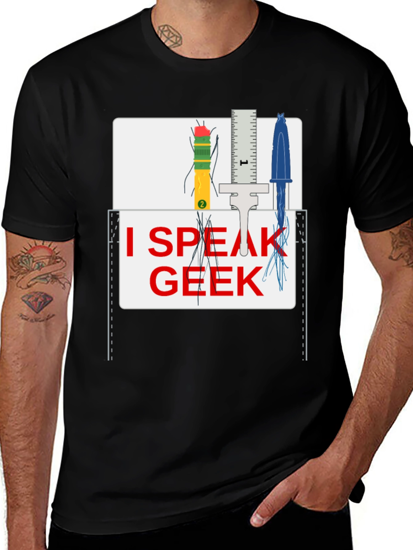 I Speak Geek T-Shirt - Novelty Graphic Tee