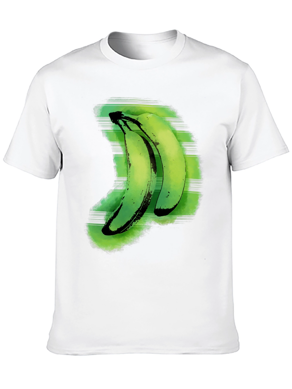 Green Banana Graphic Tee - Unique Fruit Design
