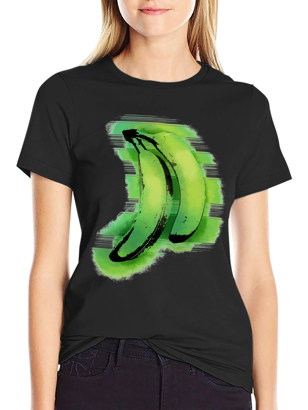 Green Banana Graphic Tee - Unique Fruit Design