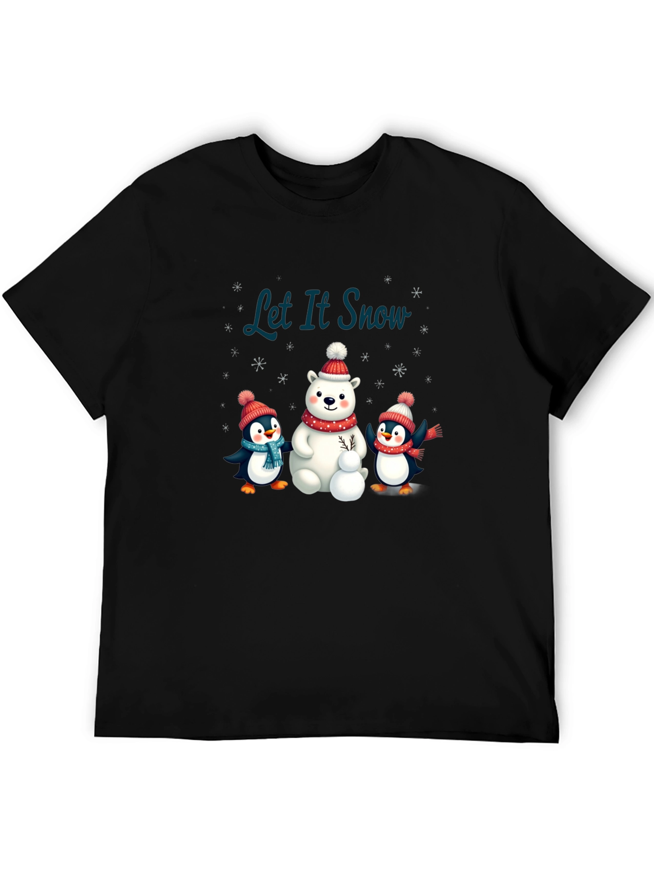 Festive Winter Graphic Tee - Let It Snow!