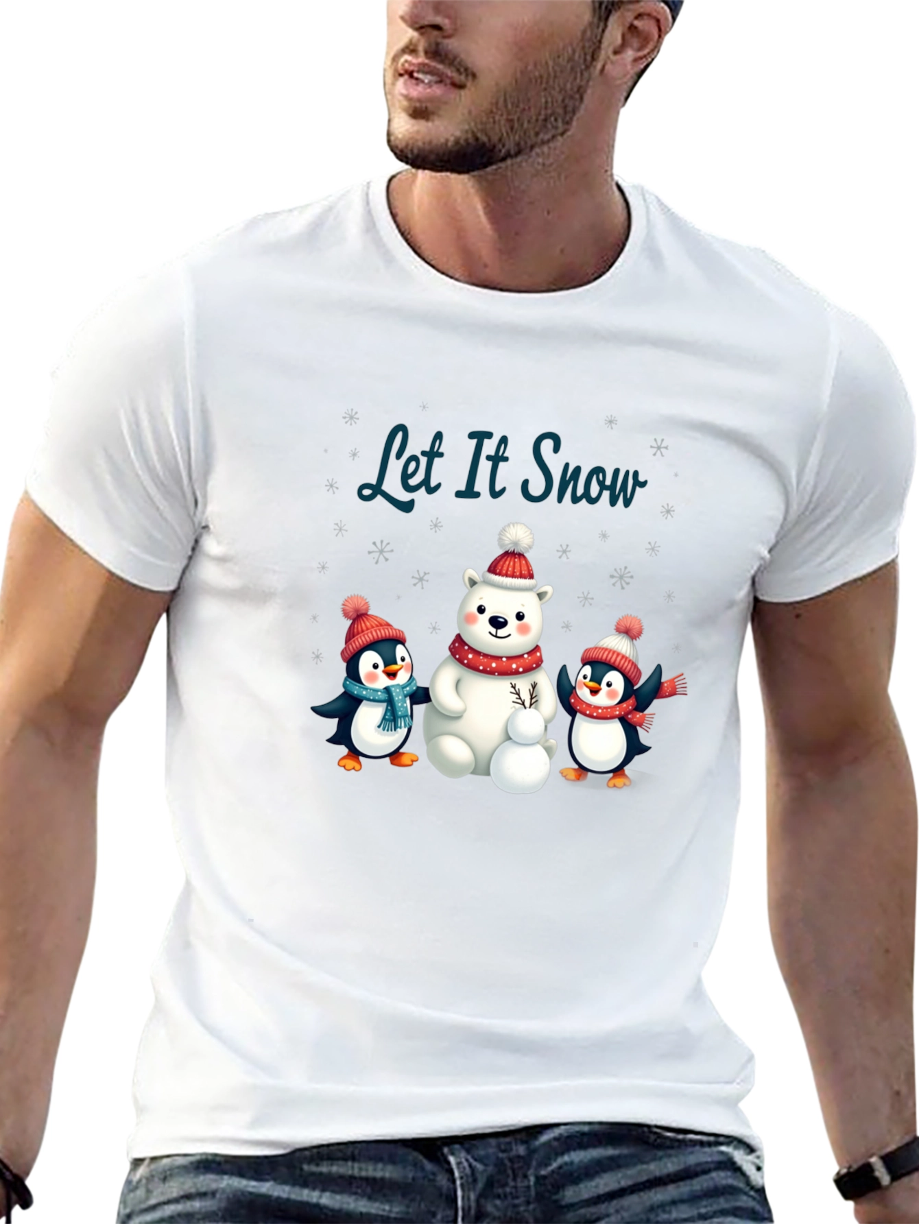 Festive Winter Graphic Tee - Let It Snow!