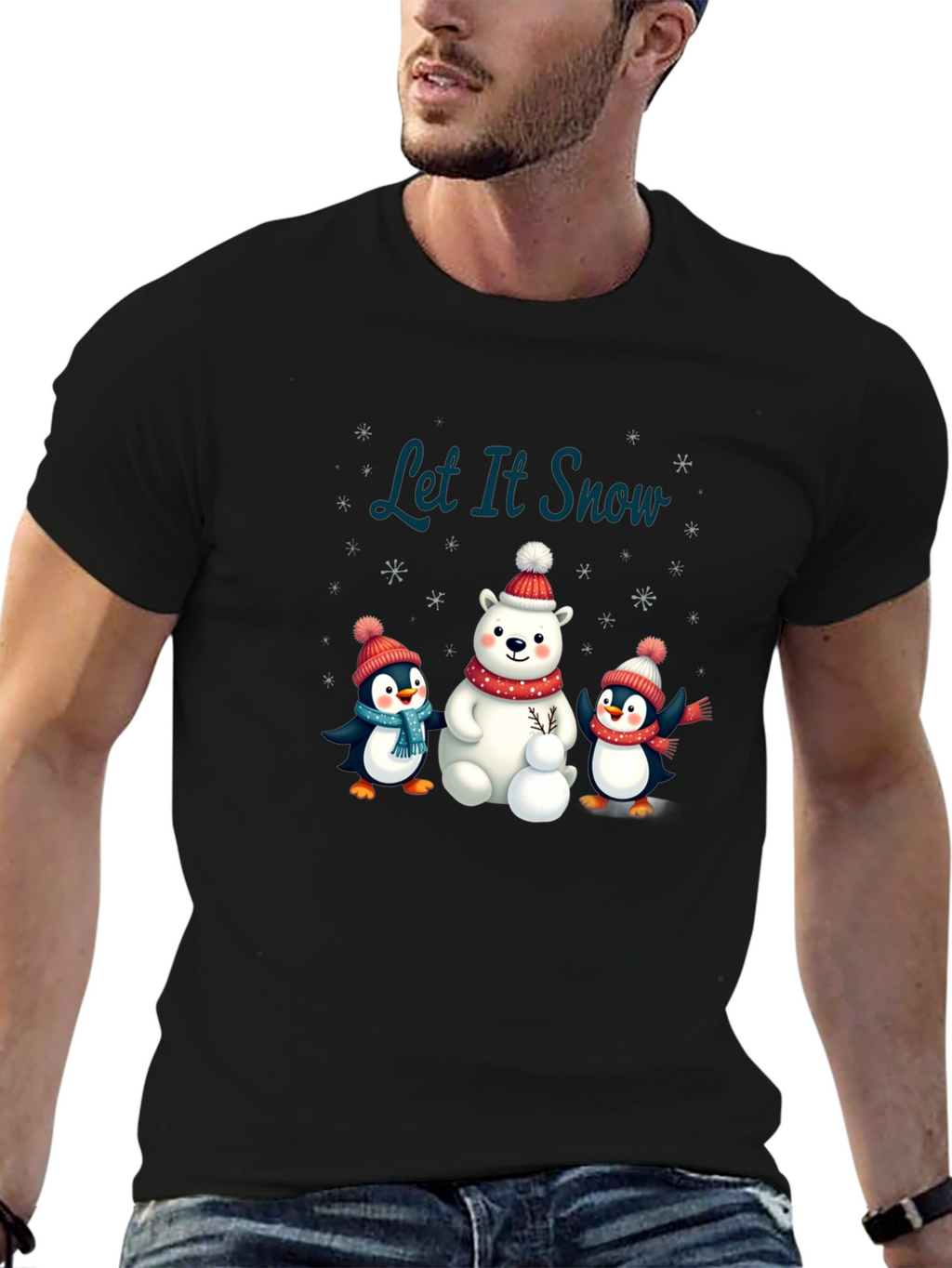 Festive Winter Graphic Tee - Let It Snow!